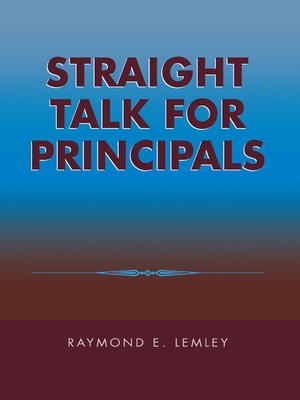 cover image of Straight Talk for Principals